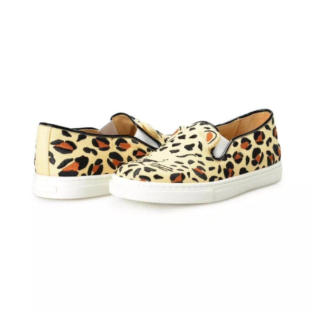 Loafers Charlotte Olympia Girls "INCY FERAL CATS" Multi-Color Leather Shoes